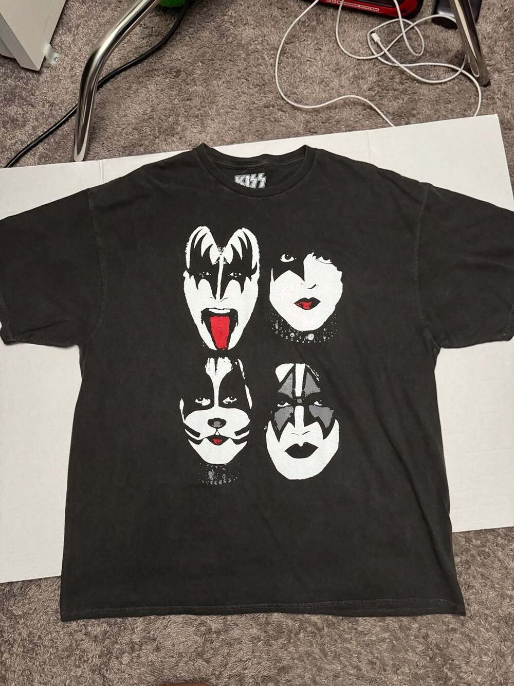 KISS Band Members Faces Graphic T-Shirt